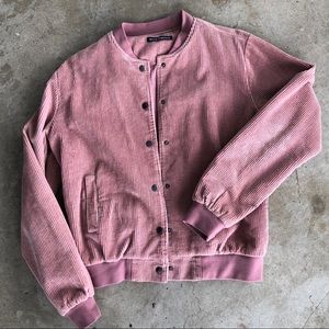 Brandy Melville Dusty Rose Bomber Jacket